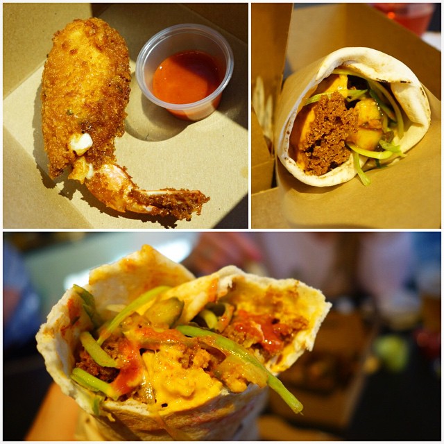 City Kitchen - Ilili Korean Falafel and Shrimp Relleno from Gabriella's Taqueria