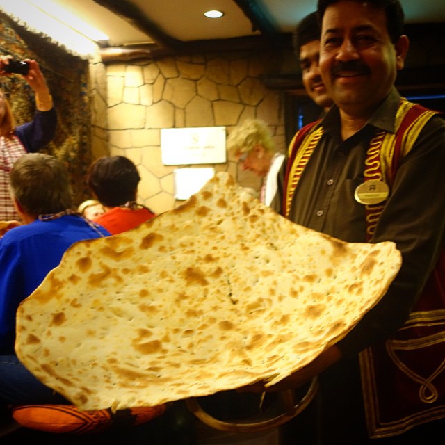Naan Bukhara. We almost ordered this giant naan accidentally! How beautiful is this? The naan there was amazing but there is no way the two of us could’ve eaten this haha. Bukhara New Delhi is no joke.  It is amazing.  If you go to New Delhi you have to eat here. Make sure you make a reservation. It is located in the ITC Maurya Hotel.  I have to check out the location in NYC sometime.