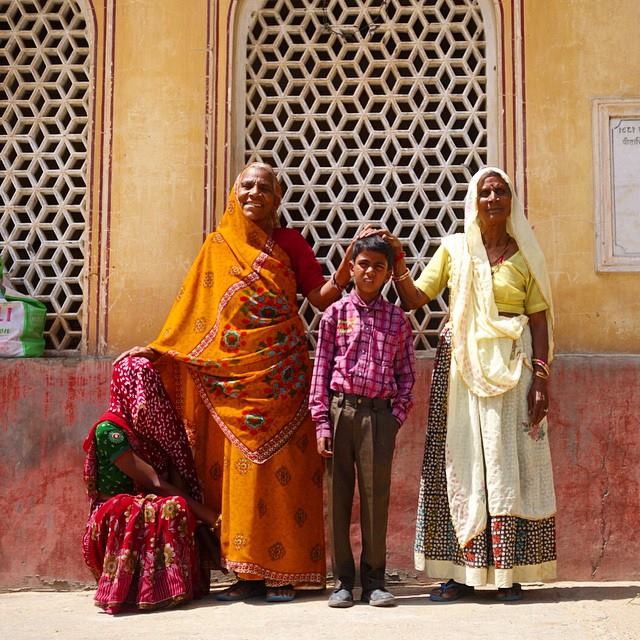 These were residents of the Monkey Temple, Galtaji. They wanted us to take a picture of them. They were so sweet and happy. Everyone in India is happy. It is quite amazing.  Jaipur, Rajasthan. 