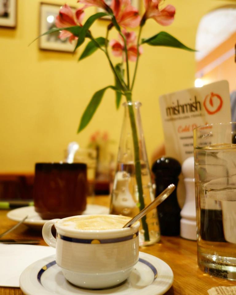 Mish Mish Montclair - Ambiance with delicious caffeinated beverages and fresh flowers FTW