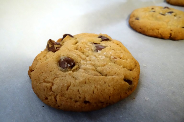 Sea Salted Tahini Chocolate Chip Cookies