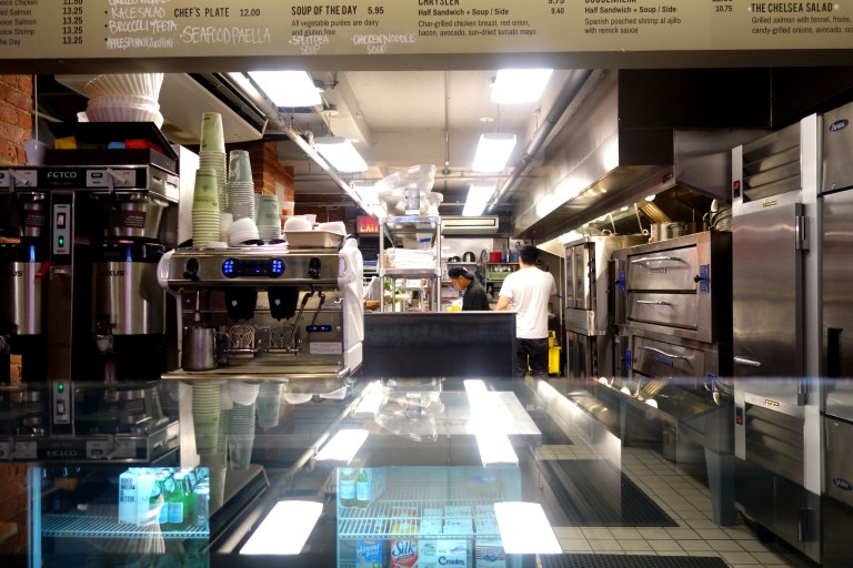 Between the Bread Chelsea Kitchen. Chef Juan Aranda prepping for my lesson :)