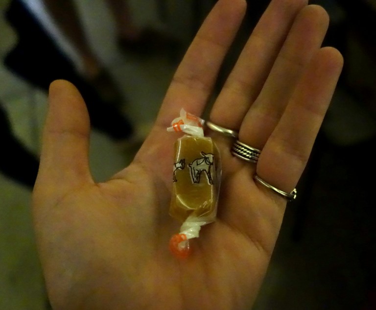 For dessert we had goats milk caramels that Victoria sourced for the store from Big Picture Farms in Vermont. Woah, these are gooooood.