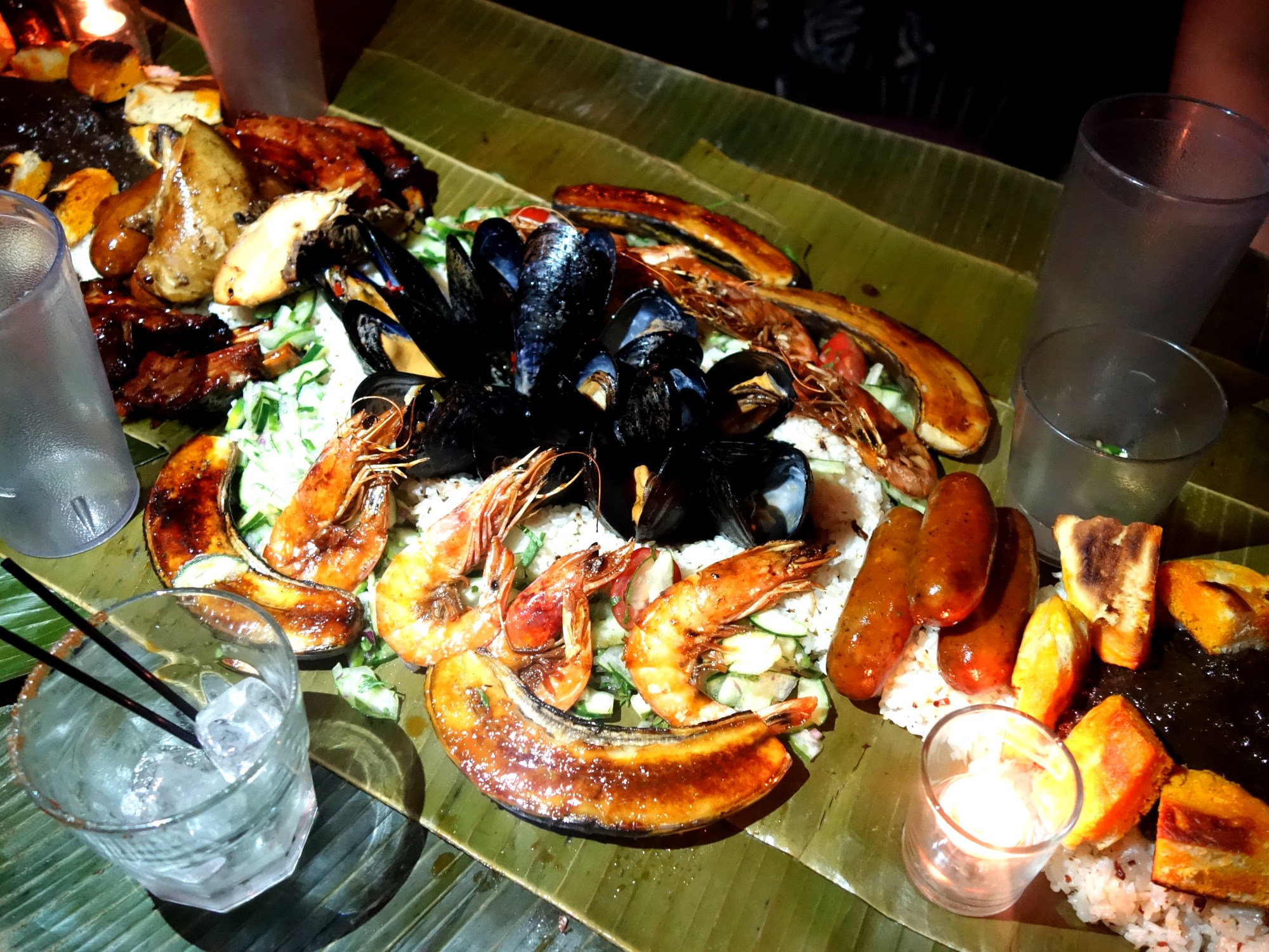 Jeepney - The feast is repeated in sections for larger tables. This was the section I shared with my end of the table