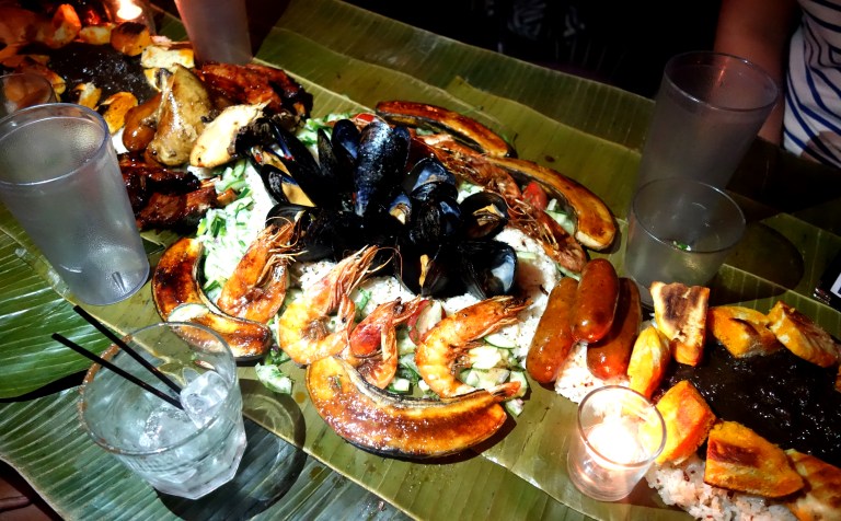 Jeepney - The feast is repeated in sections for larger tables. This was the section I shared with my end of the table