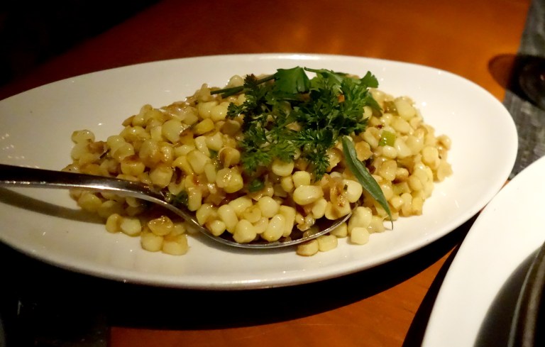 Roasted corn in butter. I don’t remember if there was anything else to it, but corn is one of my favorite things to eat, so all that matters was that this was very tasty.