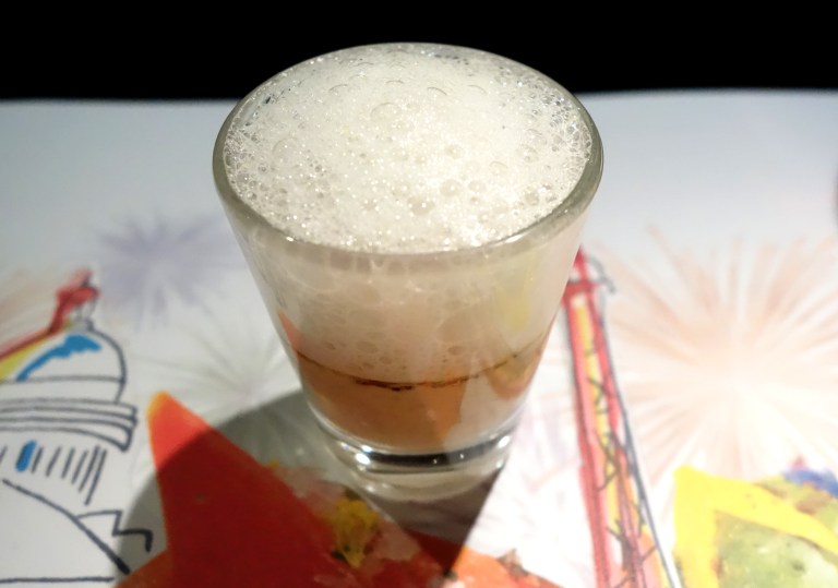 L’Atelier – by Joël Robuchon, Las Vegas – Our Amuse-Bouche was amazing. Foie gras parfait with port wine reduction and parmesan cheese foam. I love foie gras anything.