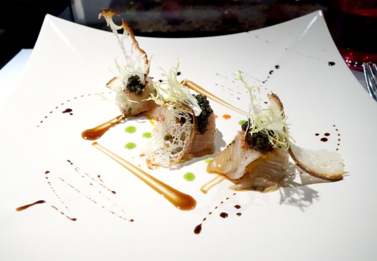 L’Atelier – by Joël Robuchon, Las Vegas – Le Hamachi – Yellowtail served as ravioli, sea urchin and Osetra caviar. I didn’t know what to expect when I saw the description of this, look how pretty! Delicious too.