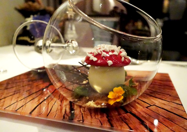 Joël Robuchon – by Joël Robuchon, Las Vegas – Le Chocolat – Chocolate and cherry griottine “black forest”. Katherine’s dessert. I mean, look at this plating.